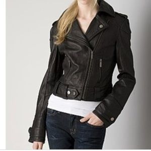 Black Leather Moto Jacket